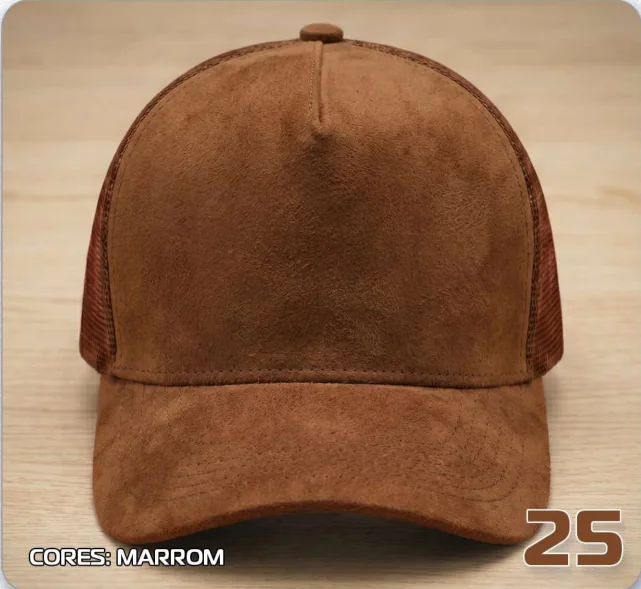 Trucker telado com camurça — Marrom · modelo 25